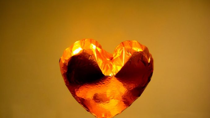 Brown heart-shaped balloon