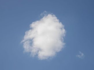 White clouds on blue sky.